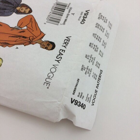 Very Easy Vogue Pattern 9340 Misses Hooded Coat Cut Sz 4 6 8 10 12 14 Xs Sm Med - Picture 2 of 12